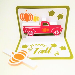 TARJETA POP UP. Plantillas SVG. Tarjeta de otoño. Cricut, SilhouetteCameo, Corte Láser. Archivos Dxf Svg SilhouetteStudio Pdf Png. Descarga instantánea.