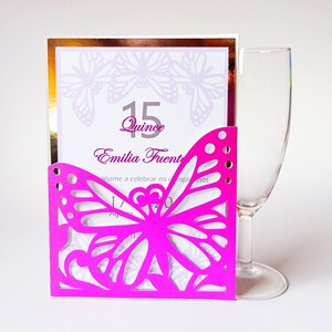 Modelos SVG. CARTÃO DE BOLSO BUTTERFLY. Cricut, SilhouetteCameo, Corte a Laser. Arquivos DXF SilhouetteStudio Svg AI PNG PDF. Download instantâneo.