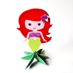 3D-SIRENE. SVG-Vorlagen. Cake Topper, Herzstück. Mädchenparty. Cricut SilhouetteCameo Laser geschnitten. DXF-Svg-Pdf SilhouetteStudio Ai Png-Dateien.