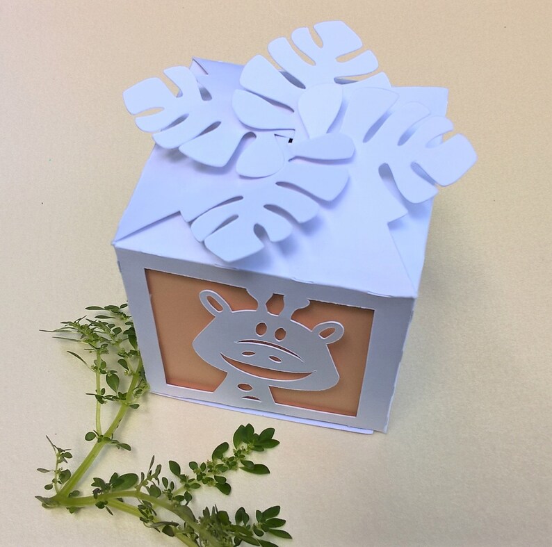 Download SAFARI GIFT BOX. Svg Template. Baby Shower Favors Box. Die ...