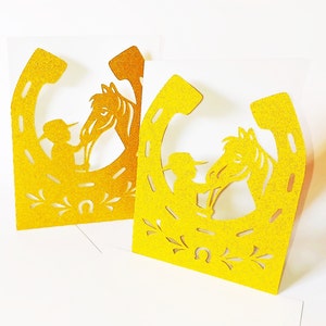 Modelos SVG. CARTÕES DE COWBOY. Cartão dobrável e cartão de bolso. Cricut SilhouetteCameo Corte a laser. Arquivos Pdf SilhouetteStudio Svg Png.