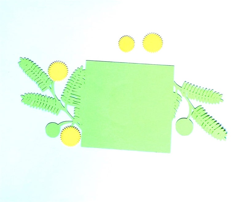 Download SVG ENVELOPE TEMPLATE Illustration Flower Mimosa Flower of | Etsy