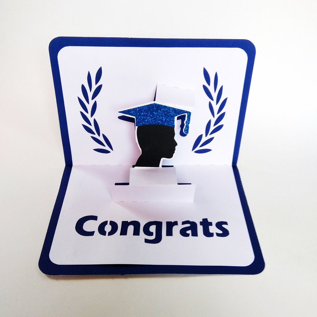 Pop up Card. SVG Templates. GRADUATION INVITATION. Cricut