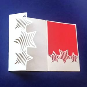 STERRENKAART. SVG-sjablonen. Gevouwen kaart. Uitnodigingen voor feestjes. Cricut, SilhouetteCameo, lasergesneden. Dxf SilhouetteStudio Ai Svg Pdf Png-bestanden.