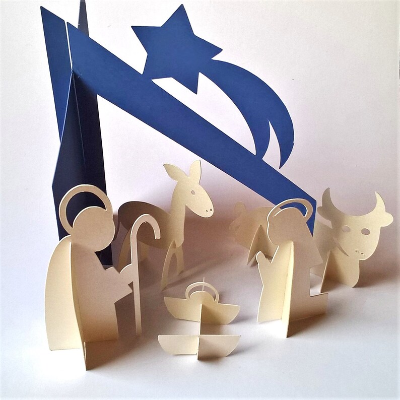 Download 3D NATIVITY Scene. SVG Templates. CHRISTMAS Nativity Scene ...