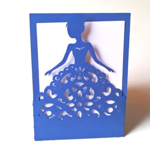 PRINCESS CARD. SVG Templates. Party Invitations. Pocket Card. Cricut, SilhouetteCameo, Laser Cut. Dxf SilhouetteStudio Ai Svg Png Pdf Files.