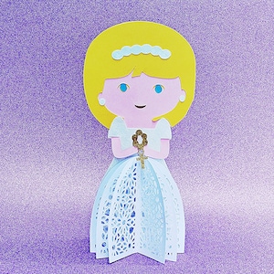 Modèles SVG. POUPEE RELIGIEUSE 3D. Cake Topper, centre de table. Cricut SilhouetteCameo découpé au laser. Dxf Ai SilhouetteStudio Svg Png Fichiers Pdf