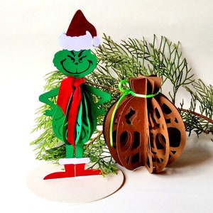 DECORAZIONE DI NATALE 3D. Modelli SVG. Cricut SilhouetteCameo. Dxf Ai SilhouetteStudio Svg Png File Pdf. Download istantaneo. Mestiere di carta.