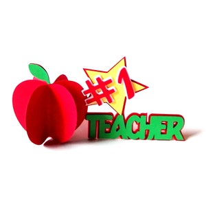 Download Svg Templates Instant Download Desk Decor Cake Topper Gift For Teacher 1 Svg Png Pdf Files 3d Apple Centerpieces Layered Design Clip Art Art Collectibles Kromasol Com