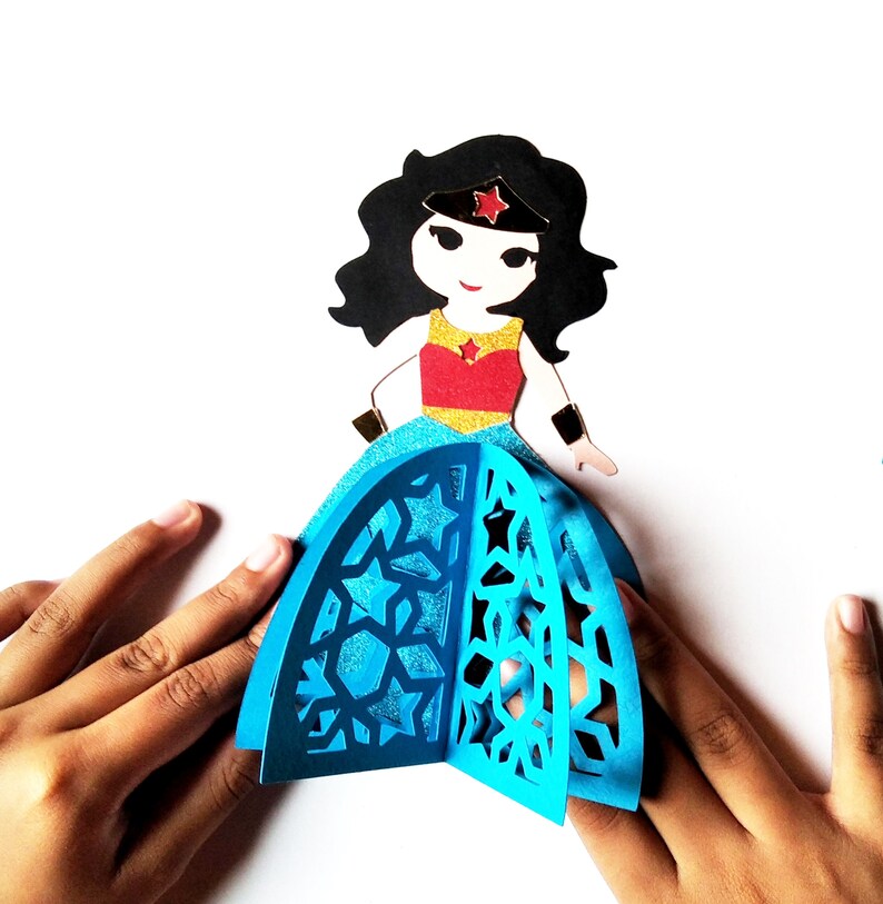 Download 3D Wonder Woman. SVG TEMPLATES. Doll. Party Decorations. | Etsy