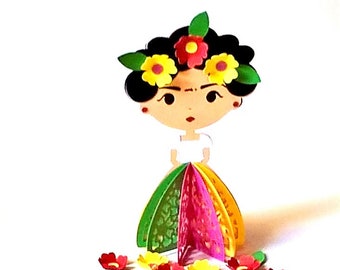 3D FRIDA. SVG Templates. Mexican Doll. Mexican Party Decor. - Etsy 3D FRIDA. SVG Templates. Mexican Doll. Mexican Party Decor. - Etsy