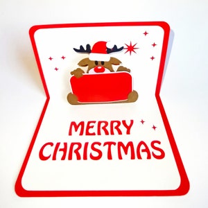 CHRISTMAS CARD. SVG Templates. Pop-Up Card. Cricut, SilhouetteCameo, Laser Cut. Dxf Svg SilhouetteStudio Pdf Png Files. Instant Download.