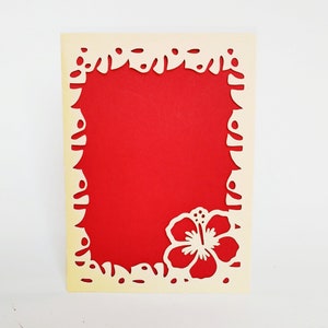 Modelos SVG. CARTÃO DE BOLSO. Flor e folhas tropicais. Silhueta CricutCameo. Arquivos Dxf SilhouetteStudio Ai Svg Pdf Png. Download instantâneo.