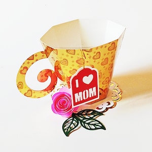 Modèles SVG. TASSE À THÉ 3D. Comprend un plat, une étiquette, une fleur et une feuille. Cricut, Silhouette Cameo, Découpe Laser. Fichiers Dxf SilhouetteStudio Svg Ai Pdf.