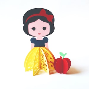 3D PRINZESSIN. SVG VORLAGEN. Cake Topper, Mittelstücke. Party Dekoration. SilhouetteCameo, Cricut. Dxf Ai SilhouetteStudio SVG Png Pdf Dateien.