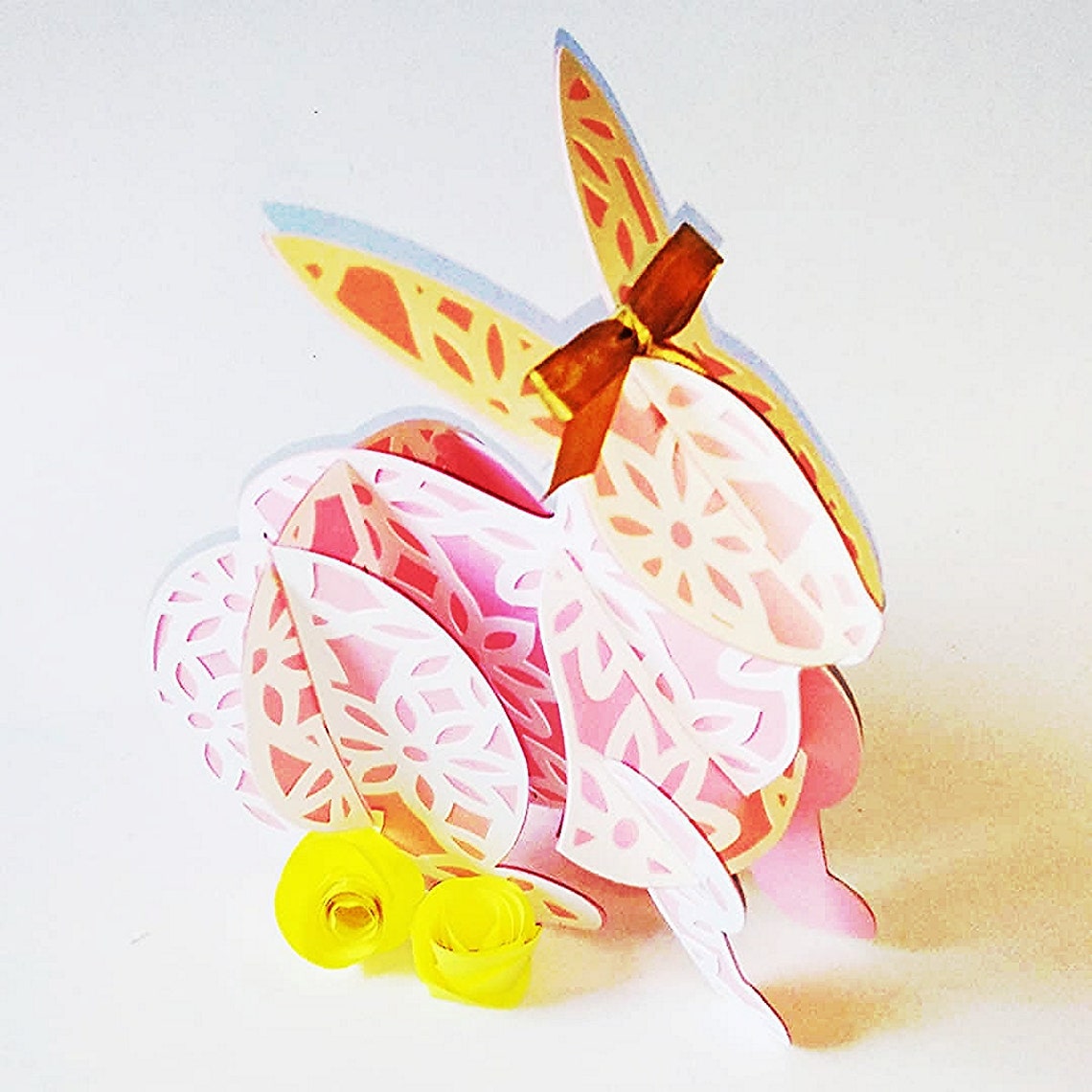 Download 3D BUNNY. Svg Templates. Decorations Easter Party ...