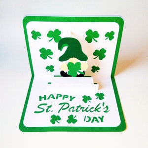 Modèles SVG. CARTE DE LA SAINT-PATRICK. Carte pop-up. Cricut, SilhouetteCameo. Fichiers Dxf Ai SilhouetteStudio Pdf Svg Png. Téléchargement instantané