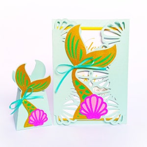 SVG SIRENE SET. Geschenkbox und Klappkarte. SVG-Vorlagen. Cricut, SilhouetteCameo, Laser-Schnitt. Dxf-Svg SilhouetteStudio Pdf-Png-Dateien.