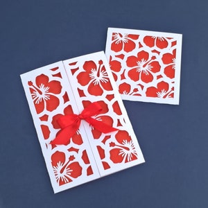 BLUMEN KARTEN SET. SVG-Vorlagen. Klapp- und Taschenkarte. Sofortiger Download SilhouetteStudio Dxf AiSvg Pdf Png-Dateien. Cricut SilhouetteCameo