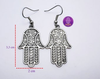 Moroccan-Inspired Silver Earrings, Unique African Tribal Design, Bohemian Ethnic Jewelry for Her, Statement Gift