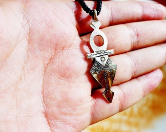 Vintage Touareg Southern Cross Necklace - Handcrafted Sahara Desert Bijoux,Unique Ethnic African Jewelry, Perfect Gift for Nomad Enthusiasts