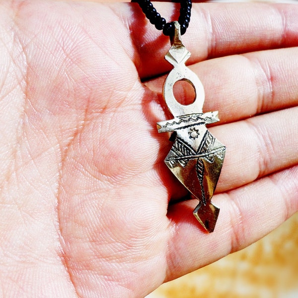 Vintage Touareg Southern Cross Necklace - Handcrafted Sahara Desert Bijoux,Unique Ethnic African Jewelry, Perfect Gift for Nomad Enthusiasts