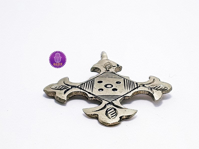 Sahara Desert Tuareg Cross Vintage African Jewelry, Ethnic Nomadic Southern Cross Pendant, Unique Gift for Collectors image 3