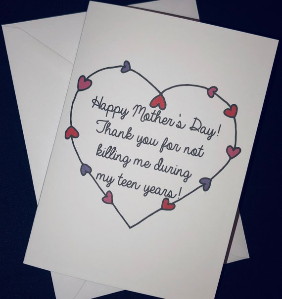 Funny Mother S Day Card Thank You For Not Killing Me Etsy Funny Mother S Day Card Thank You For Not Killing Me Etsy