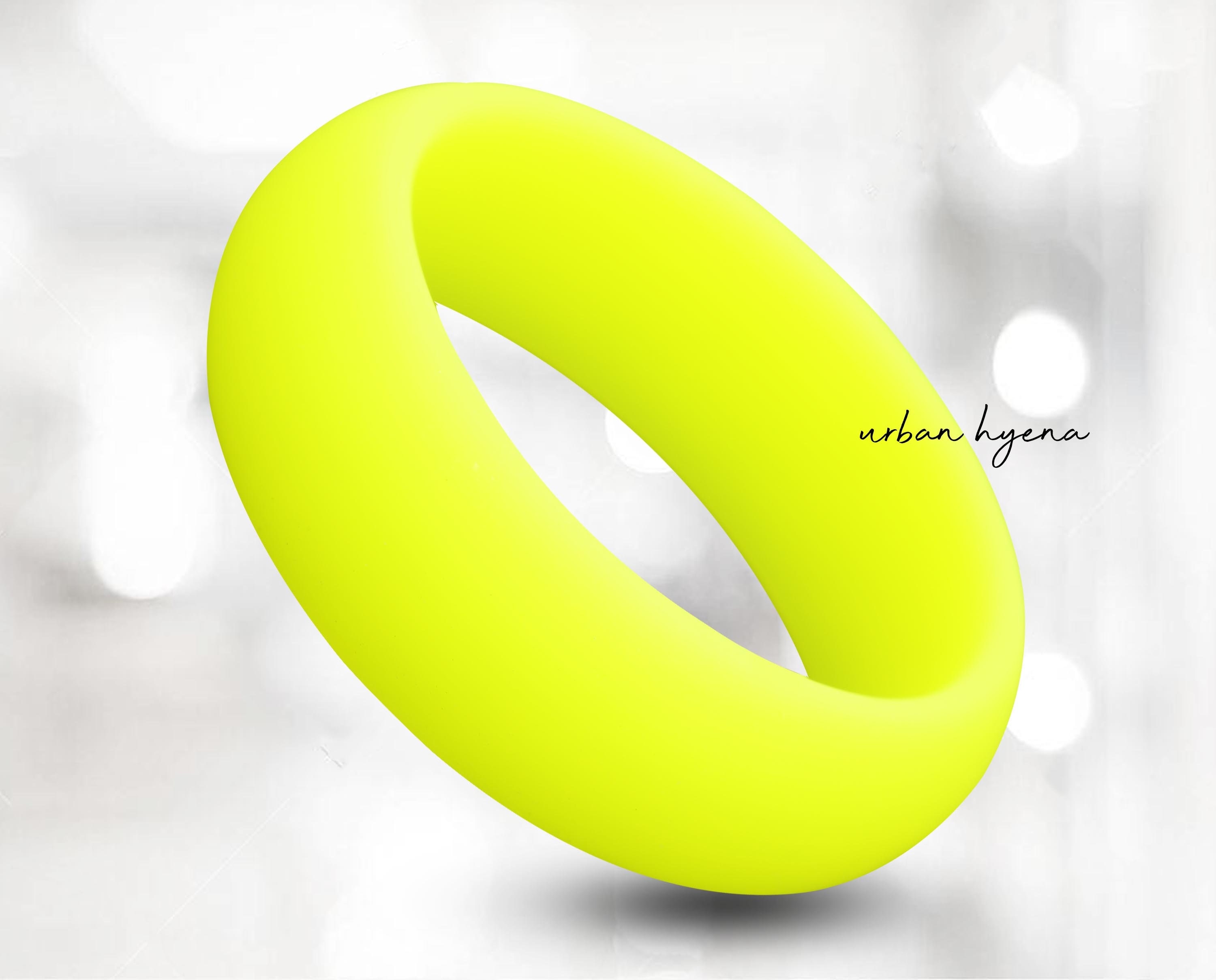 Yellow Silicone Ring Silicone Band Silicone Wedding Band Etsy