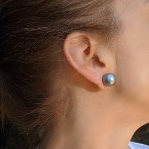 13-14mm Tahitian Pearl Stud Earrings