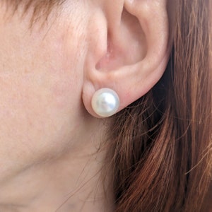 10-11mm White South Sea Pearl Stud Earrings