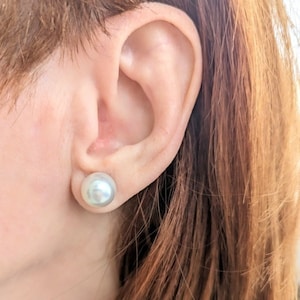 10-11mm White South Sea Pearl Stud Earrings
