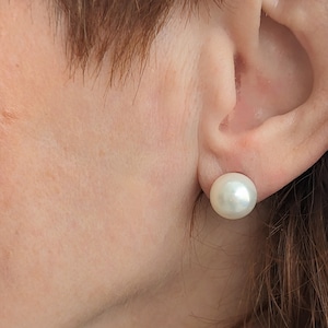 10-11mm White South Sea Pearl Stud Earrings