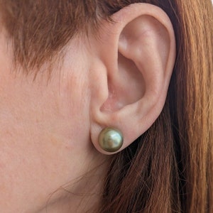 10-11mm Tahitian Pearl Stud Earrings