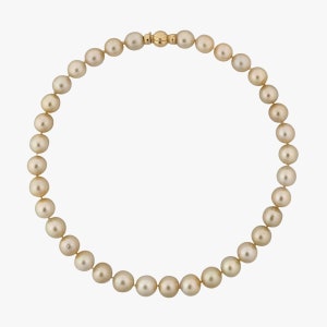 11-12mm Golden South Sea Pearl Necklace