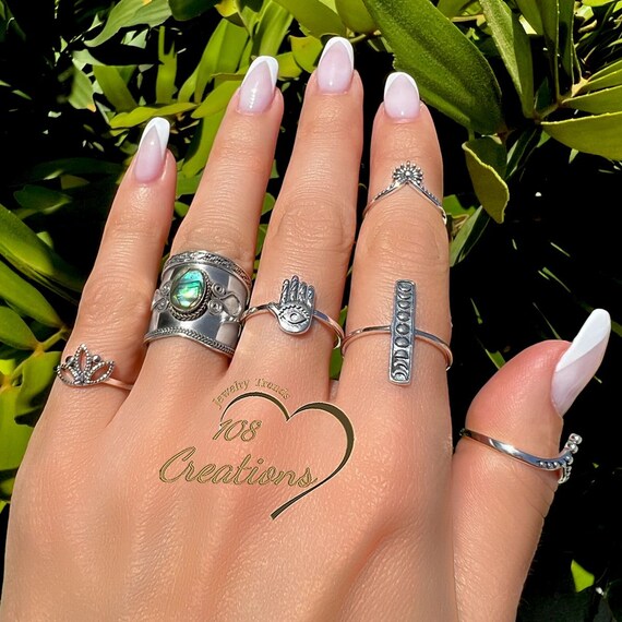 Exclusive Stacking Rings Set With Powerful Symbols | Etsy