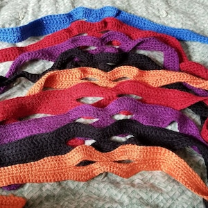 super hero / teenage mutant ninja turtle mask crochet red black orange purple blue
