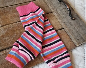 pink lavendar black white red stripes - Baby Leg Warmers; Babylegs; toddler leggings, cuffs, boot socks