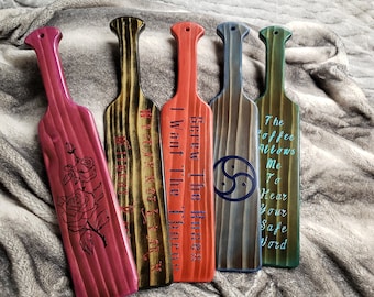 Personalized Spanking Paddle. 12&quot;-18&quot;x4&quot;