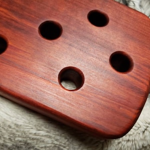 Wood spanking paddle 16" with holes bloodwood.