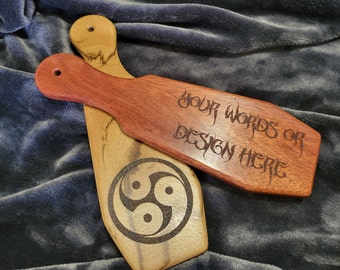 Personalized Spanking Paddle Laser Engraved 4"x12", 1/2" Thick