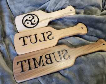 Raised Letters Personalized Spanking Paddle and Laser Engraved 12"-18"x4"