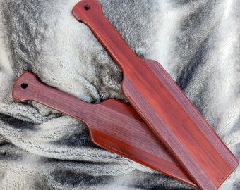 Spanking Paddle Redheart And Purpleheart wood 12"-18"x4"x3/4"