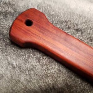 Wood spanking paddle 16" with holes bloodwood.