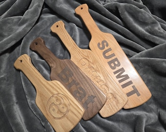 Engraved Mirrored Personalized Spanking Paddle and Laser Engraved 12"-18"x4"