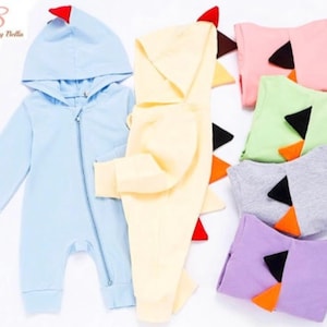 Baby Dino Romper: Cotton Blend Adorasaurus Rex Costume