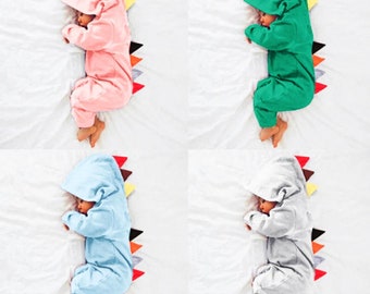 Bébé Dino Romper | Dinosaure Zipper Onsie Cadeau de Noël | Vêtements mignons pour bébé