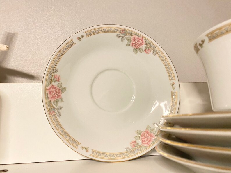 Tienshan Fine China Crown Ming Christina Pattern Tea Cups Etsy