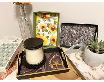 Mini Dekorative Tabletts - Schlüsseltablett / Kerzentablett / Couchtischtablett / Einstiegstischtablett