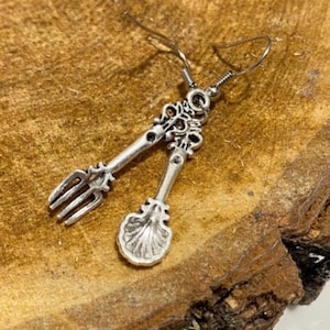 Antique silver Fork & Spoon Earrings